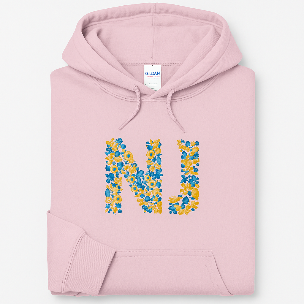 Embroidered Floral State Sweatshirt – Unisex Hoodie or Crewneck, Classic Fit, Adult