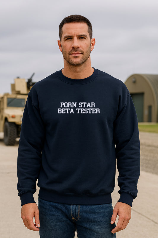 Porn Star Beta Tester Embroidered Hoodie Long Sleeve Classic fit Unisex Adult