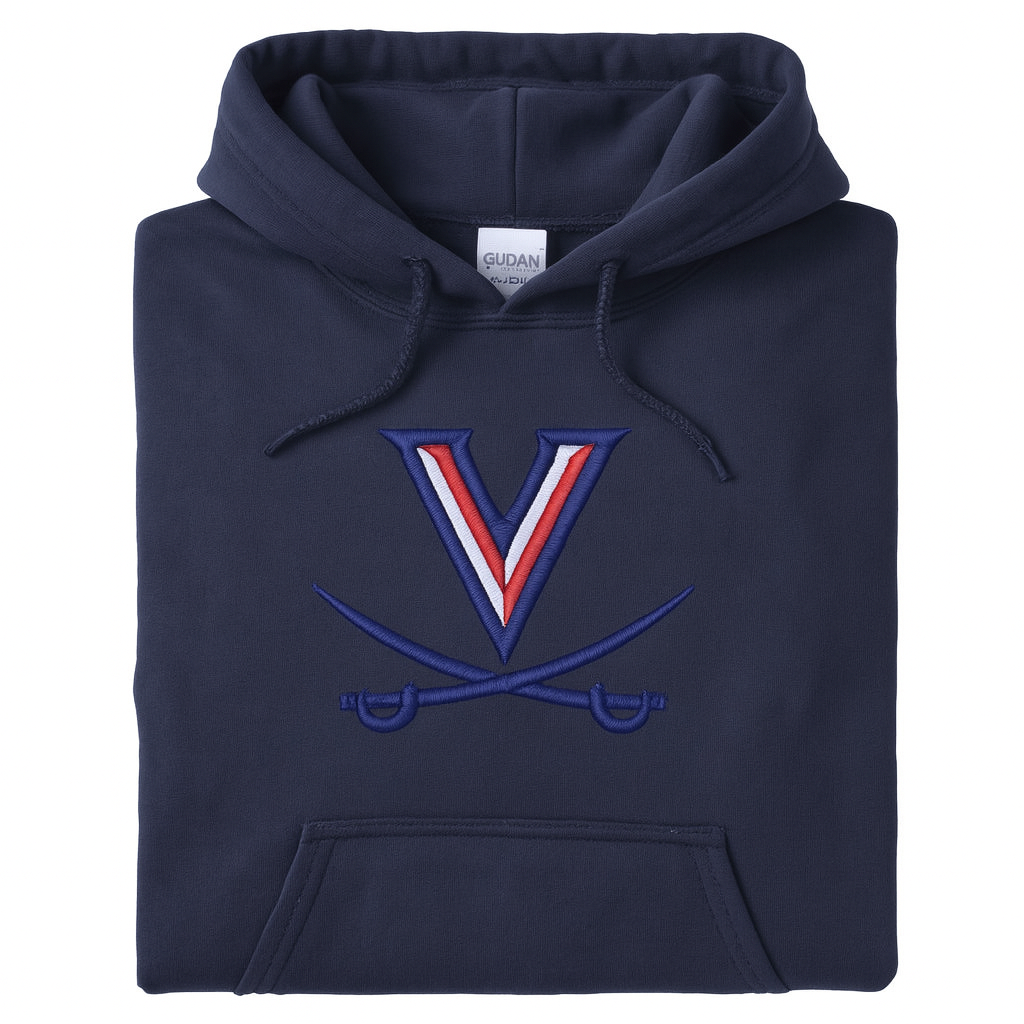 Embroidered VSword Hoodie/Crewneck, Long Sleeve, Classic Fit, Unisex Adult