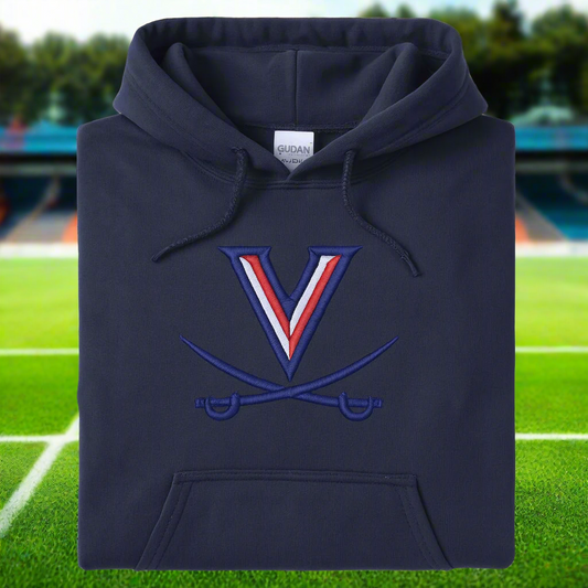 Embroidered VSword Hoodie/Crewneck, Long Sleeve, Classic Fit, Unisex Adult