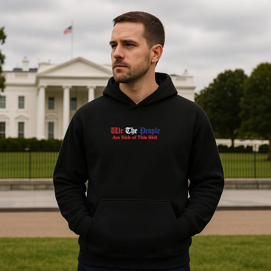 Embroidered We The People Hoodie or Crewneck Sweatshirt, Unisex, Classic Fit, Long Sleeve, Adult