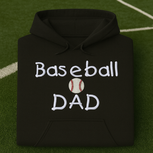 Baseball Dad, Hoodie or Crewneck, Long Sleeve, Classic fit, Adult Male