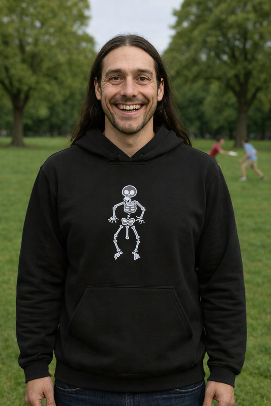 Embroidered Bones Hoodie or Crewneck, Sweatshirt, Unisex, Classic Fit, Long Sleeve, Adult