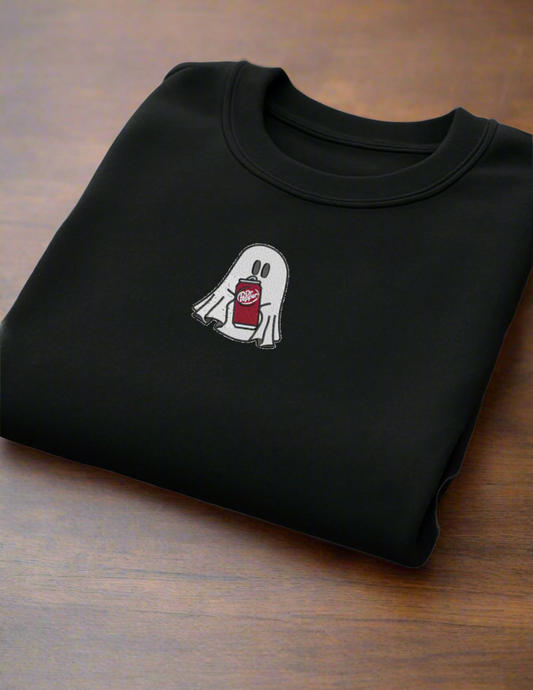 Halloween Ghost Dr, Embroidered Hoodie or Crewneck, Long Sleeve, Unisex, Adult