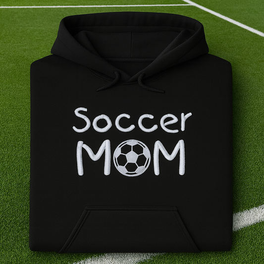 Soccer Mom, Hoodie or Crewneck, Long Sleeve, Classic fit, Adult Female